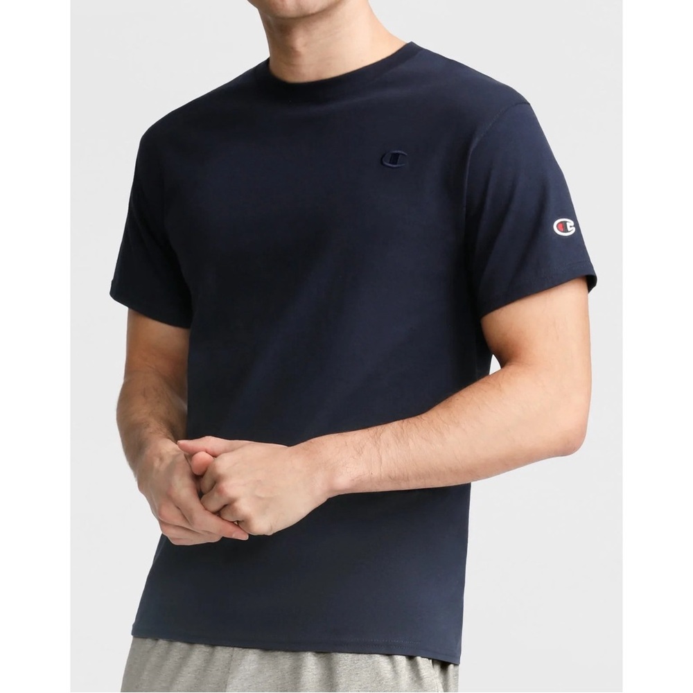 Champion Classic C Logo Navy Blue Short Sleeve Tee